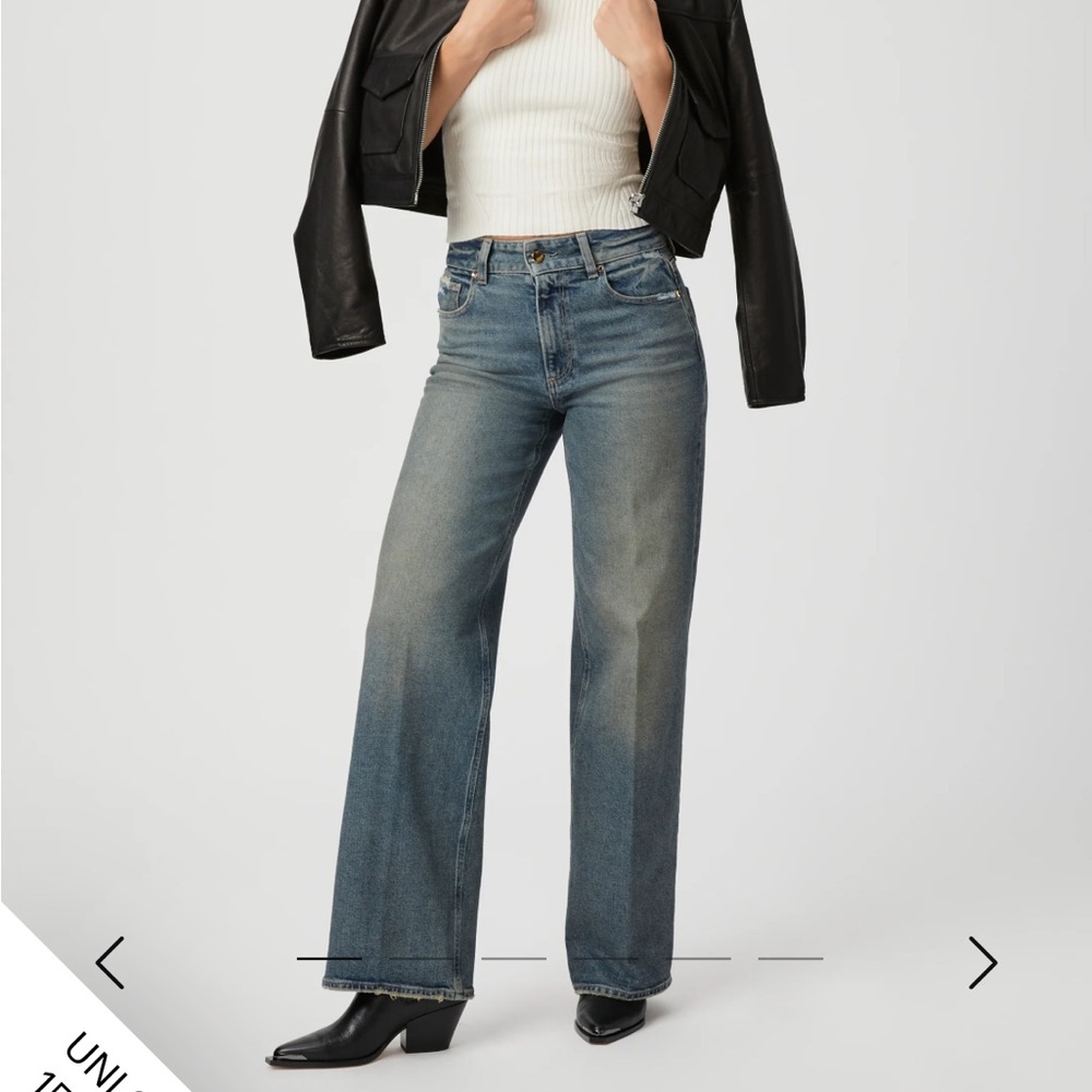 BNWT PAIGE Sasha wide leg jeans size 26